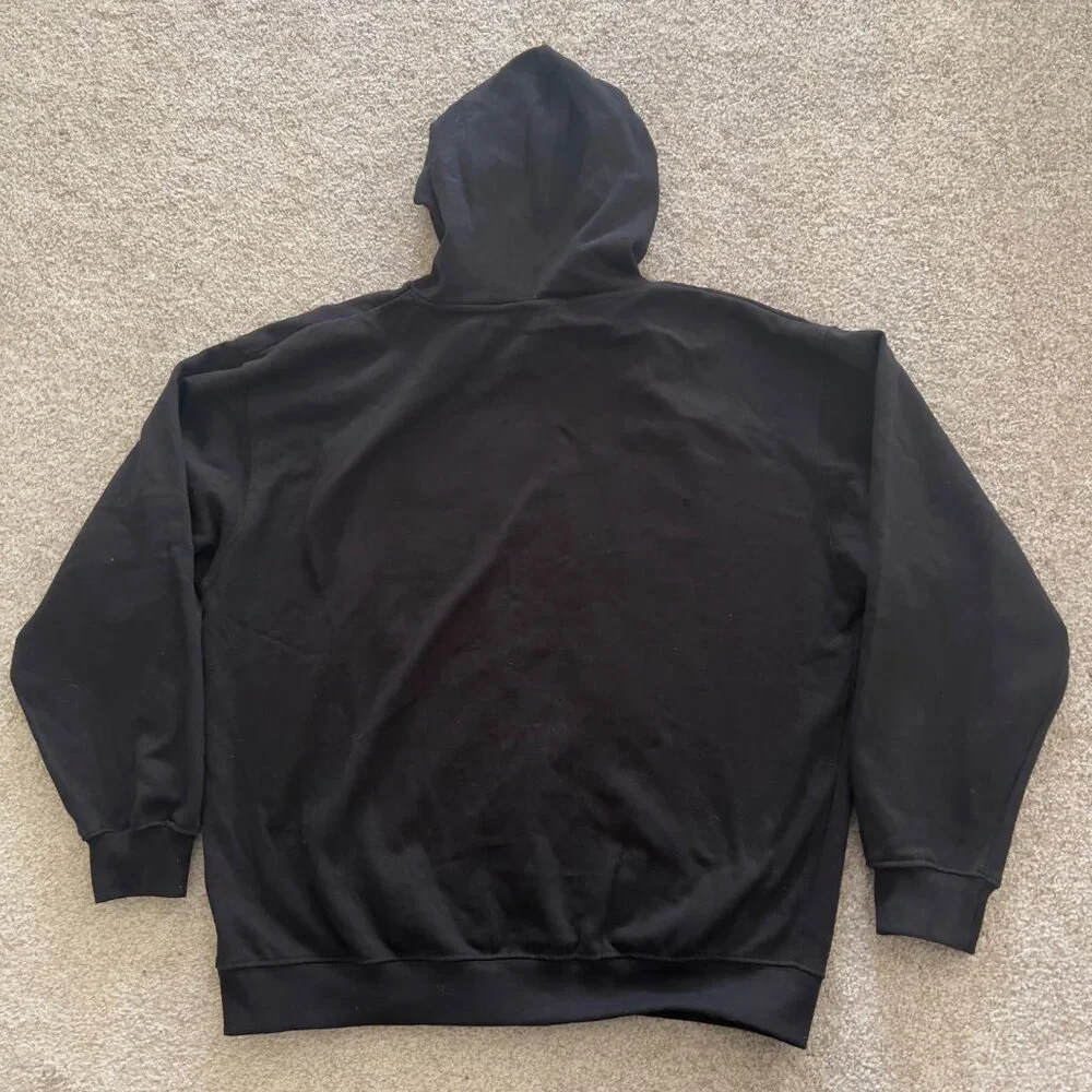 Vintage Praha Drinking Team Czech Republic Graphic Black Hoodie Sweatshirt M - Picture 3 of 6